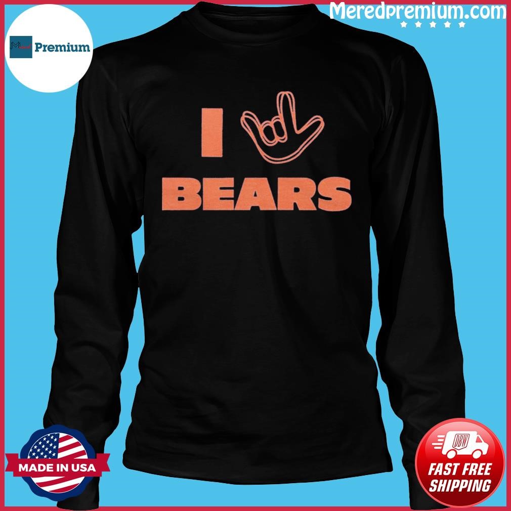 Love sign x chicago bears shirt, hoodie, sweater, long sleeve and tank top