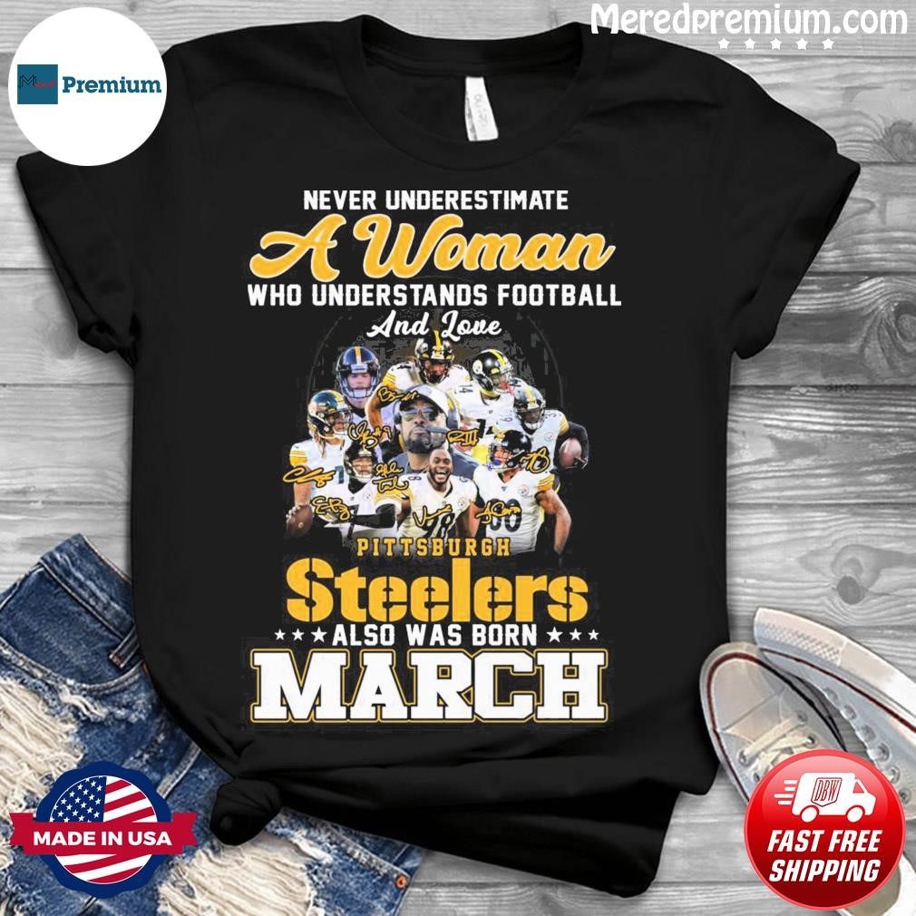 Pittsburgh Steelers Born A Steelers Fan Just Like My Daddy Women's V-Neck  T-Shirt 