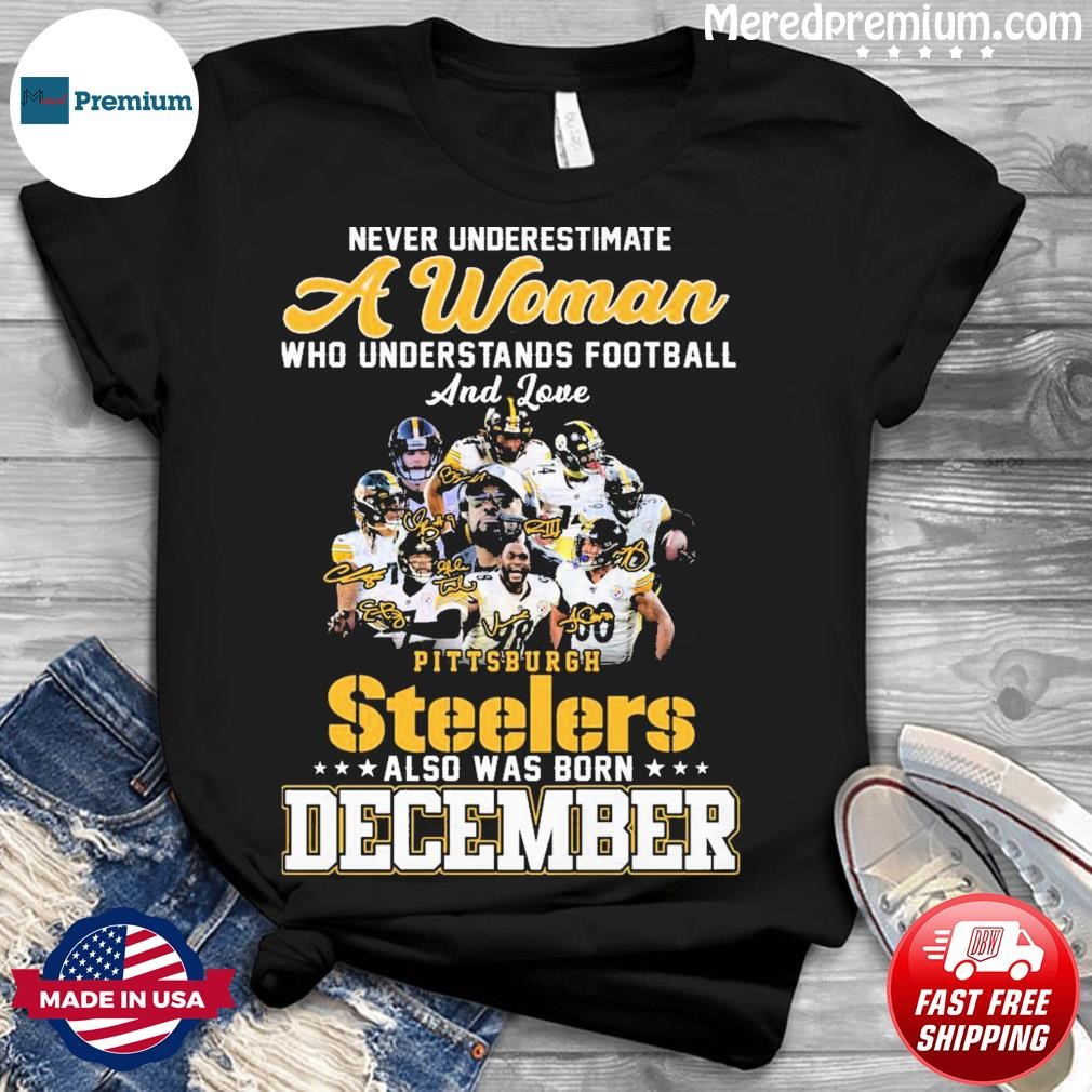 General Merchandise Woman's Black Steelers Logo V-Neck T-Shirt