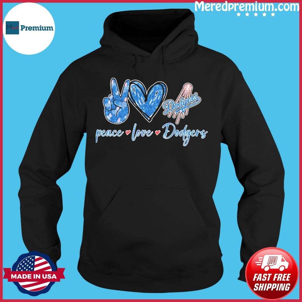 Mickey mouse peace love Los Angeles Dodgers shirt, hoodie, sweater and  v-neck t-shirt