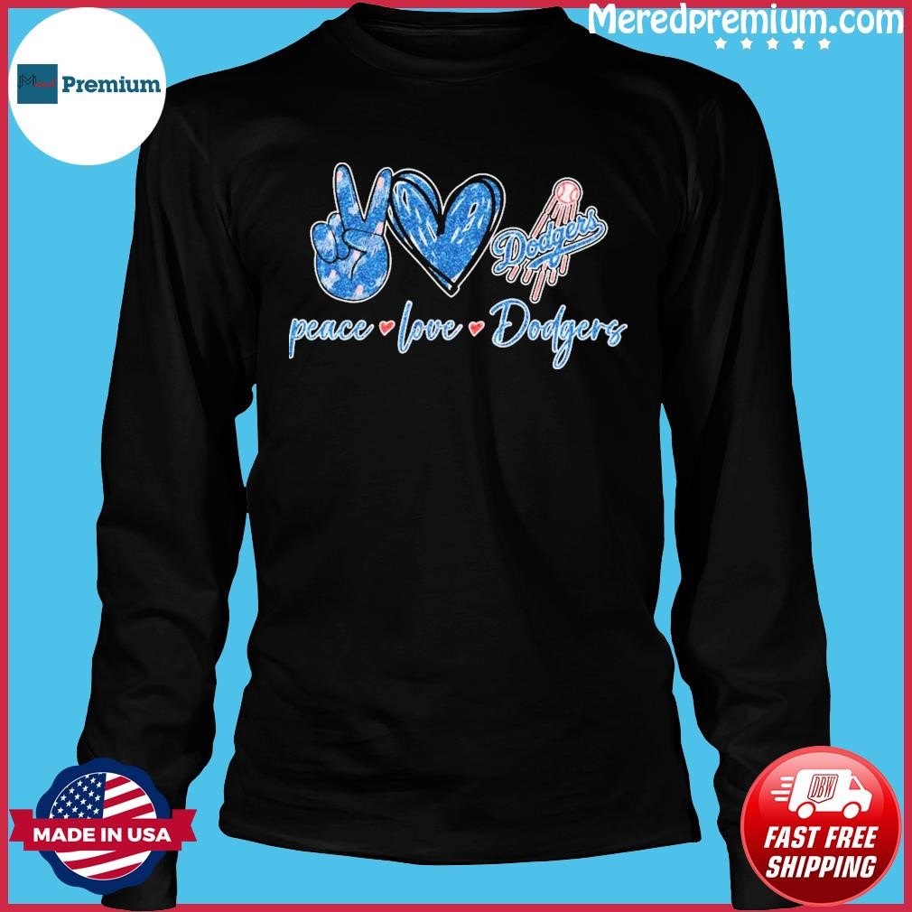 Mickey mouse peace love Los Angeles Dodgers shirt, hoodie, sweater