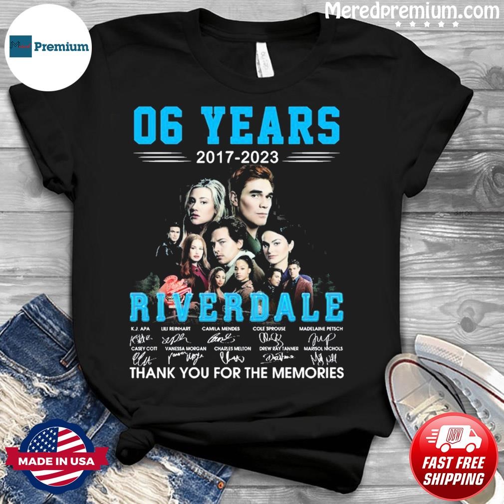 Active Shrug shoulders Chemistry Riverdale 06 Years 2017-2023 Thank You For The Memories Signatures Shirt,  hoodie, sweater, long sleeve and tank top