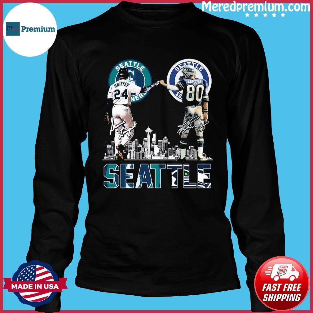 Ken Griffey Jr and Steve Largent Seattle City signatures shirt, hoodie,  sweater, long sleeve and tank top