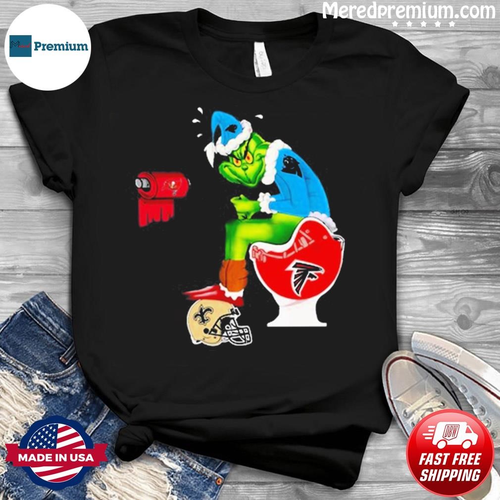 The Grinch Carolina Panthers Football Shit On Toilet Atlanta Falcons New  Orleans Christmas Sweatshirt, hoodie, sweater, long sleeve and tank top