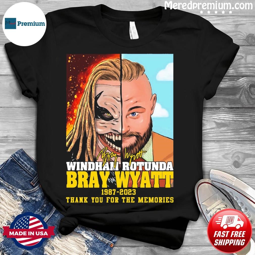 Windham Rotunda Bray Wyatt Face 1987-2023 Thank You For The Memories  Signature Shirt, hoodie, sweater, long sleeve and tank top
