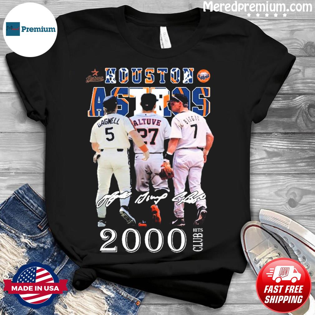 Official houston astros 2000 hits club signature T-shirt, hoodie