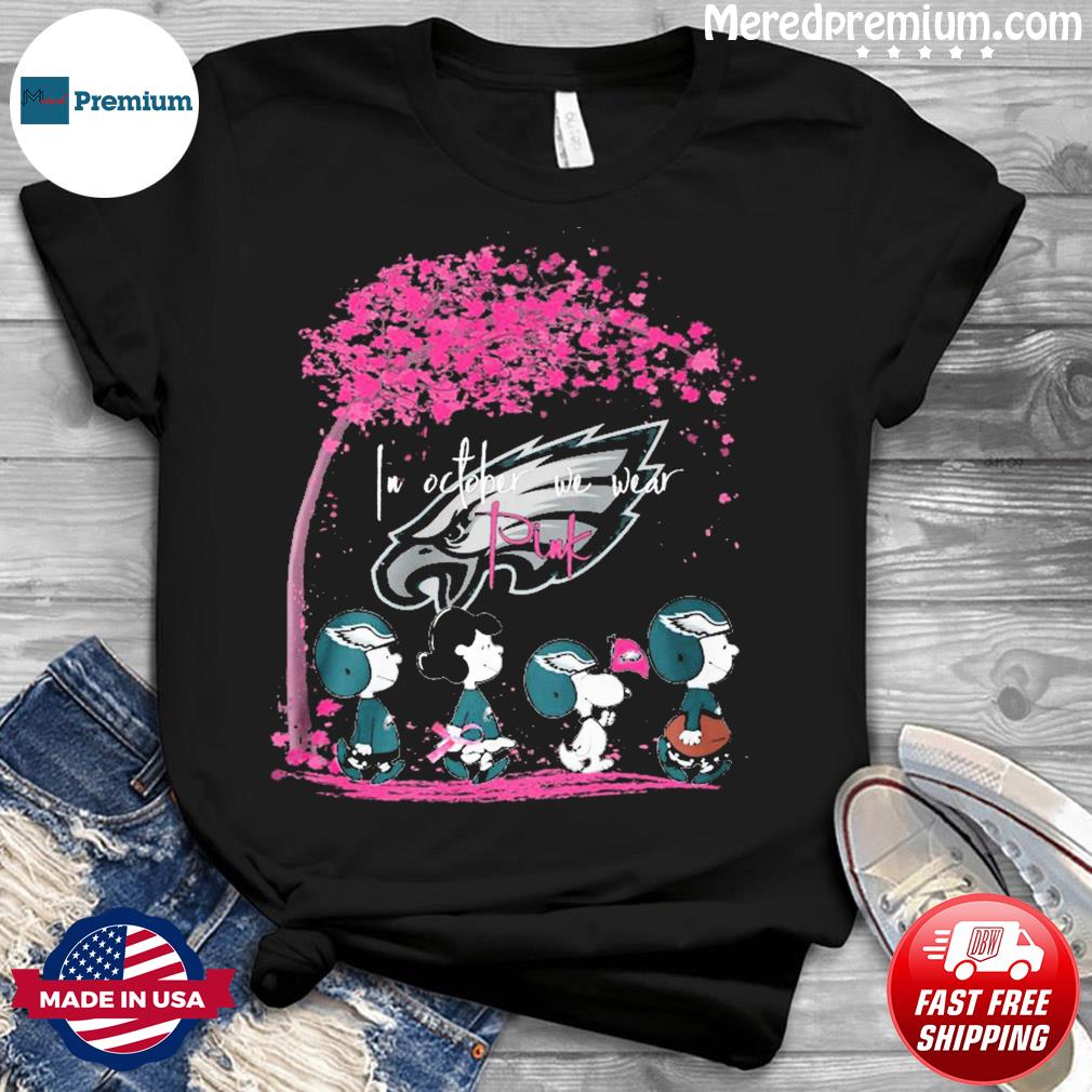 Peanuts Characters San Francisco 49ers In October We Wear Pink Shirt,  hoodie, sweater, long sleeve and tank top