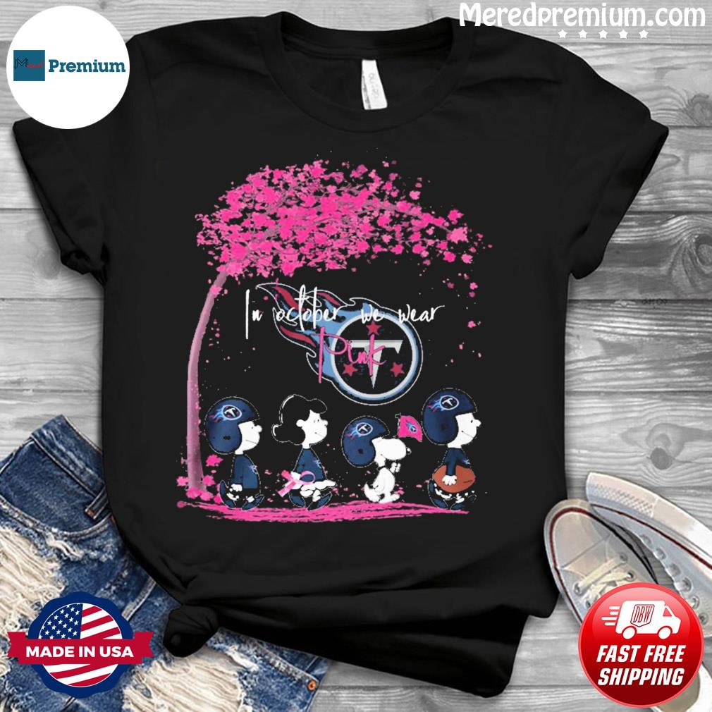 Peanuts Characters Atlanta Falcons In October We Wear Pink Fall Shirt