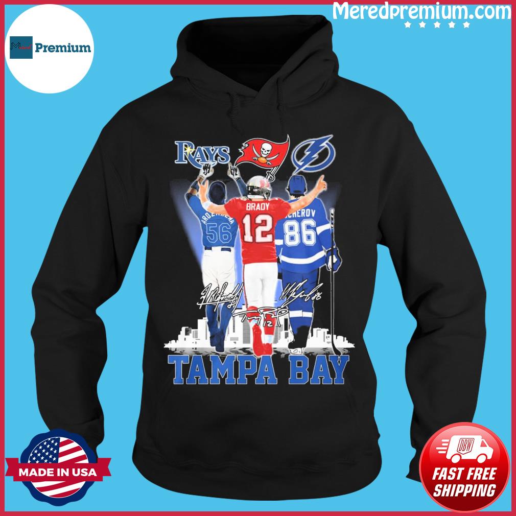 Tampa Tampa Bay Lightning Tampa Bay Buccaneers Tampa Bay Rays Nikita  Kucherov Tom Brady Arozarena signatures shirt,Sweater, Hoodie, And Long  Sleeved, Ladies, Tank Top