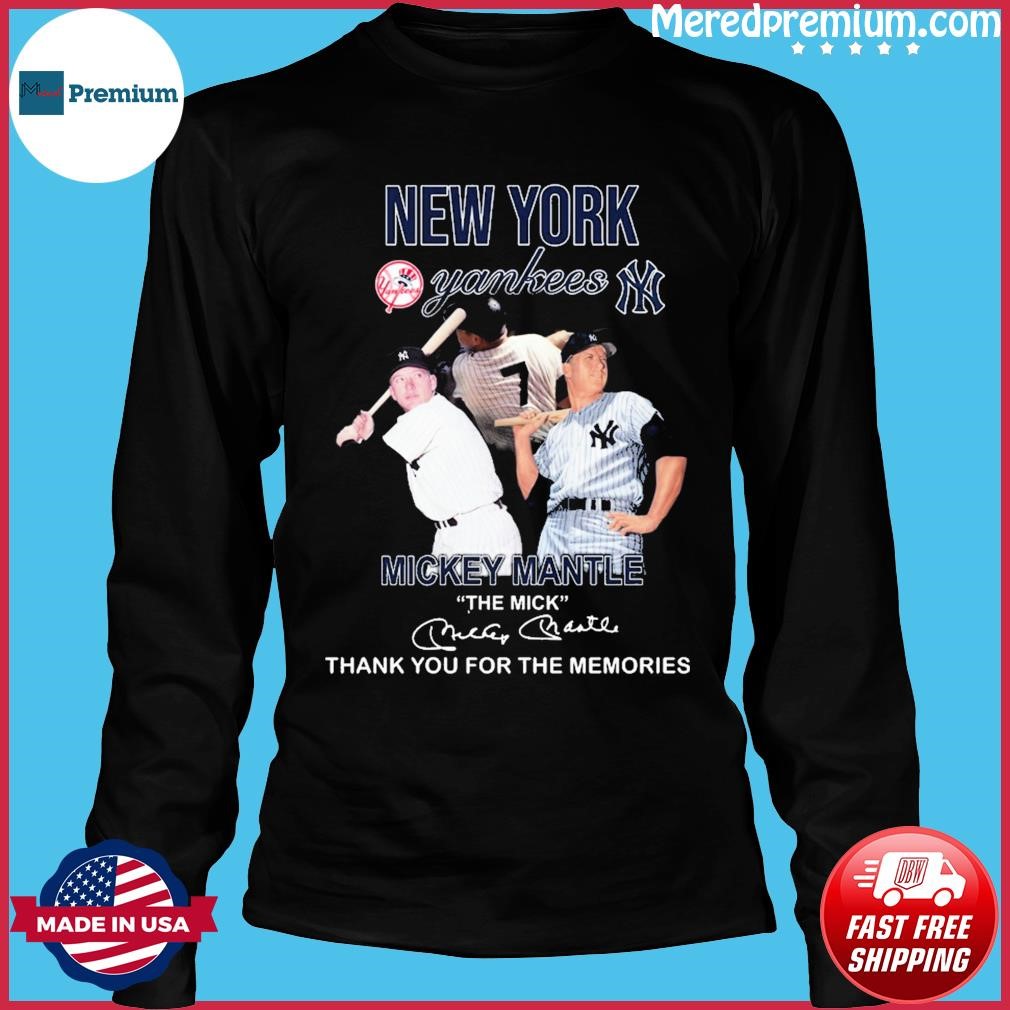 Mickey Mantle The Mick Thank You For The Memories Signatures Shirt