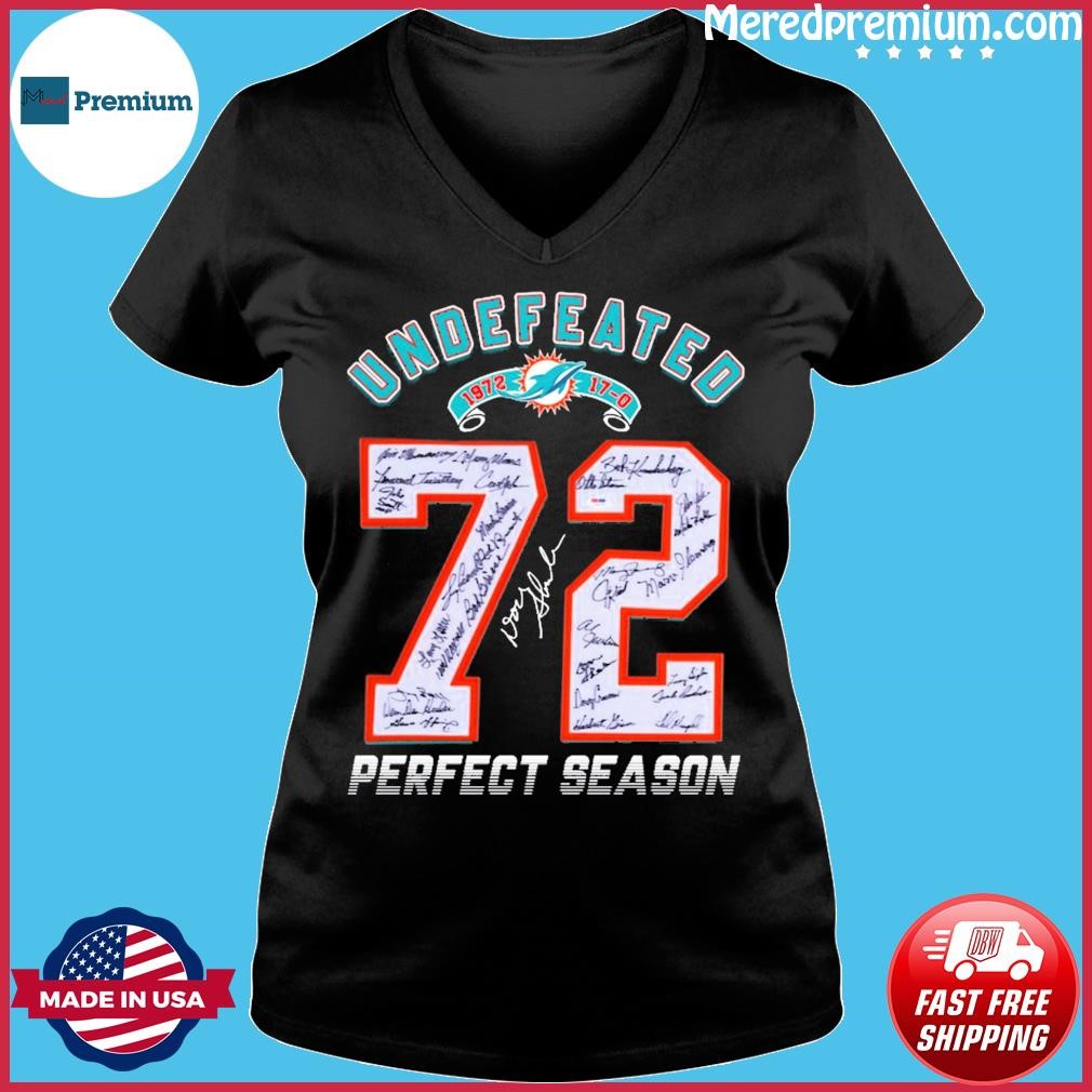 MiamI dolphins undefeated 1972 perfect season signature T-shirts