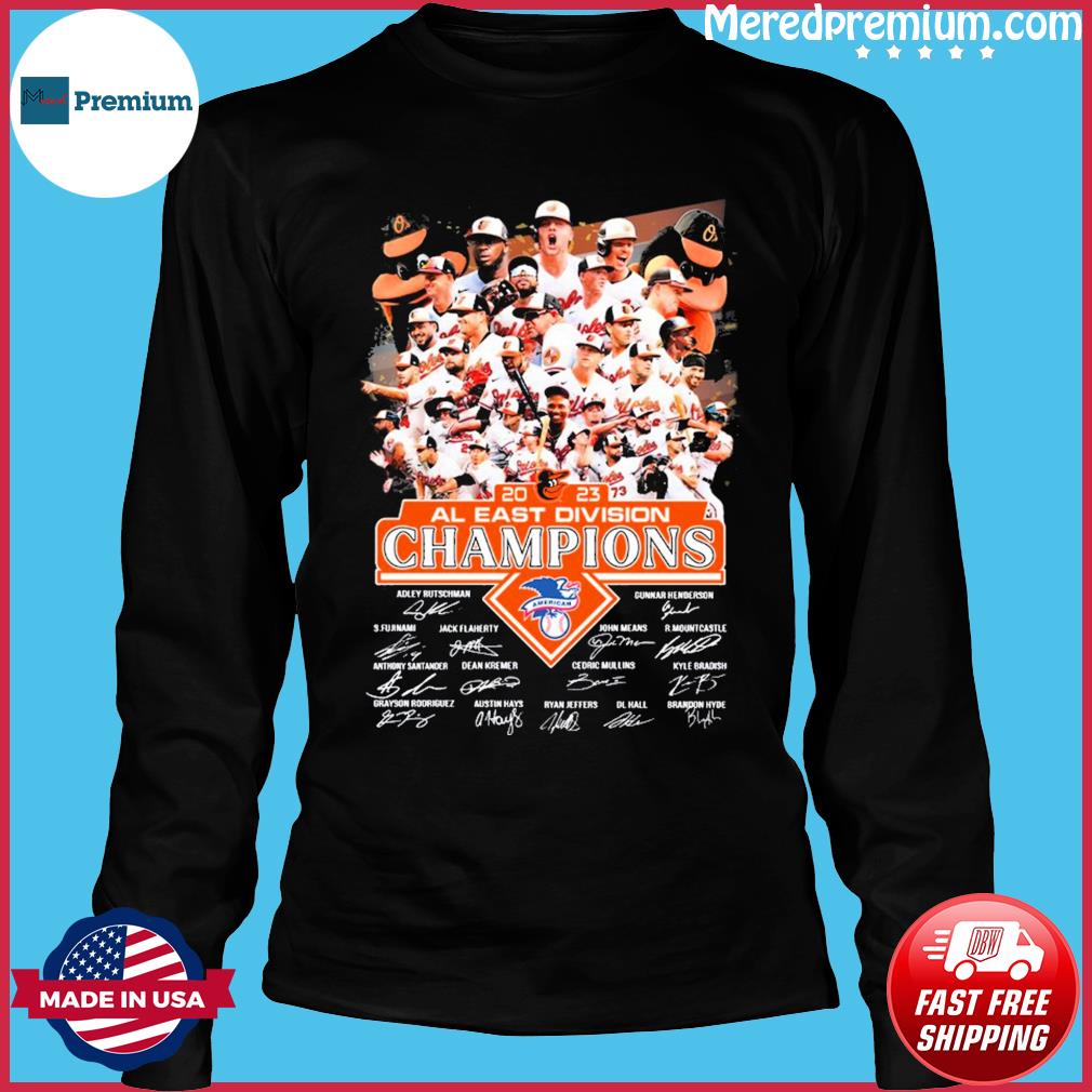 Team Baltimore Orioles Champions AL East Division 2023 Signatures T-Shirt -  Binteez
