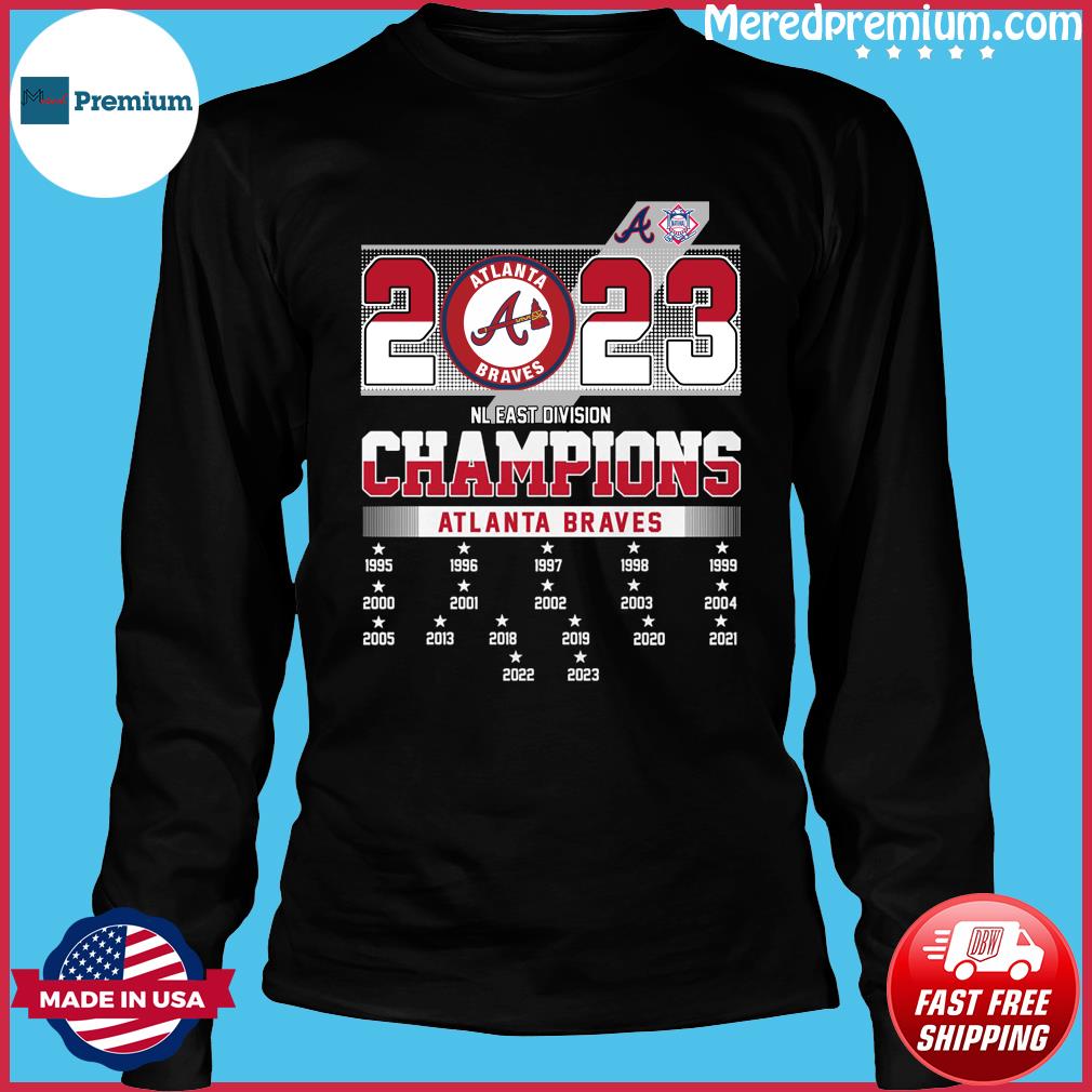 2023 NL East Champions Atlanta Braves 18x Shirt, hoodie, sweater, ladies  v-neck and tank top