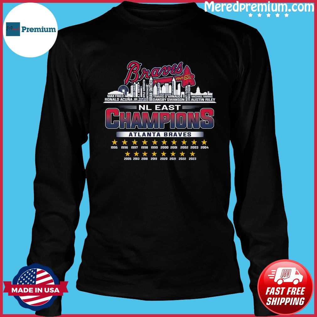 Atlanta Braves Women's Pink Long Sleeve Shirt Top by Stitches, Large