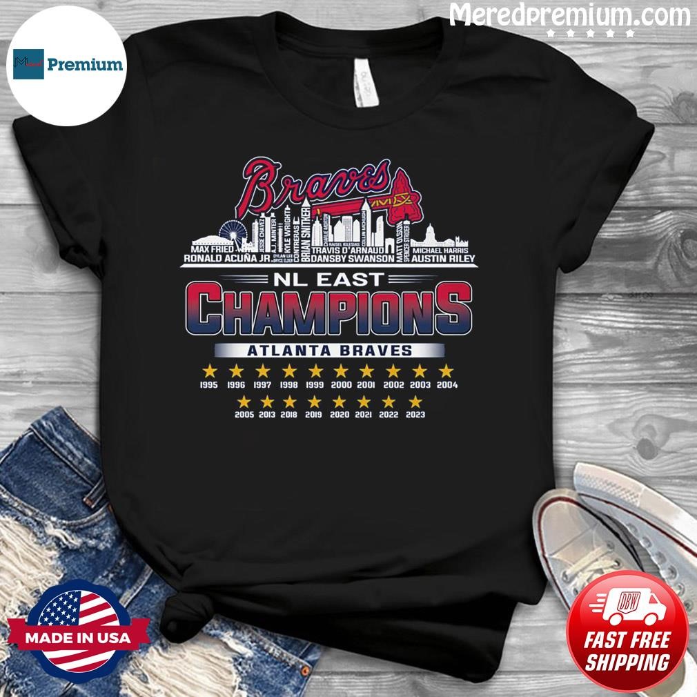 Atlanta Braves NL East Division Champions 2023 Players Name Shirt, hoodie,  sweater, long sleeve and tank top