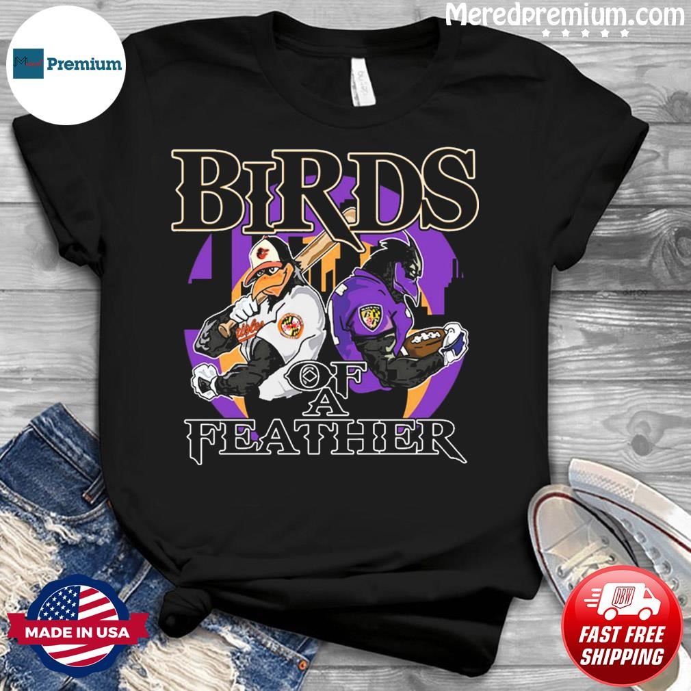 Birds Of A Father Baltimore Ravens And Baltimore Orioles Shirt