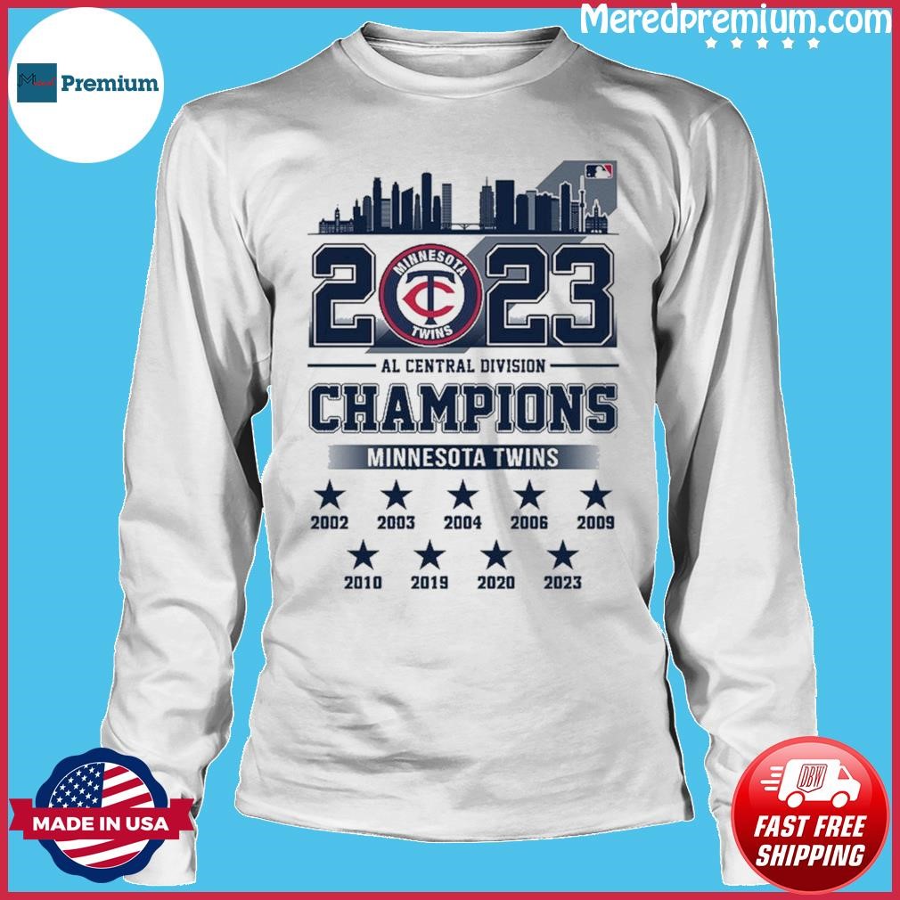 Skyline city 2023 AL Central Division Champions Minnesota Twins shirt -  Limotees