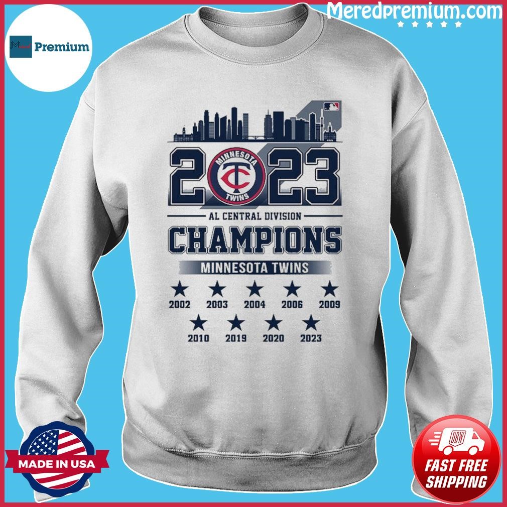 Skyline city 2023 AL Central Division Champions Minnesota Twins shirt -  Limotees