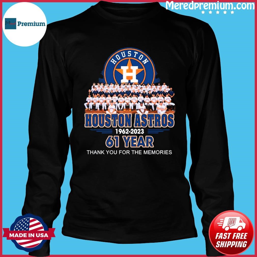 Houston Astros 1962 2023 61 year thank you for the memories signature shirt,  hoodie, sweatshirt and tank top