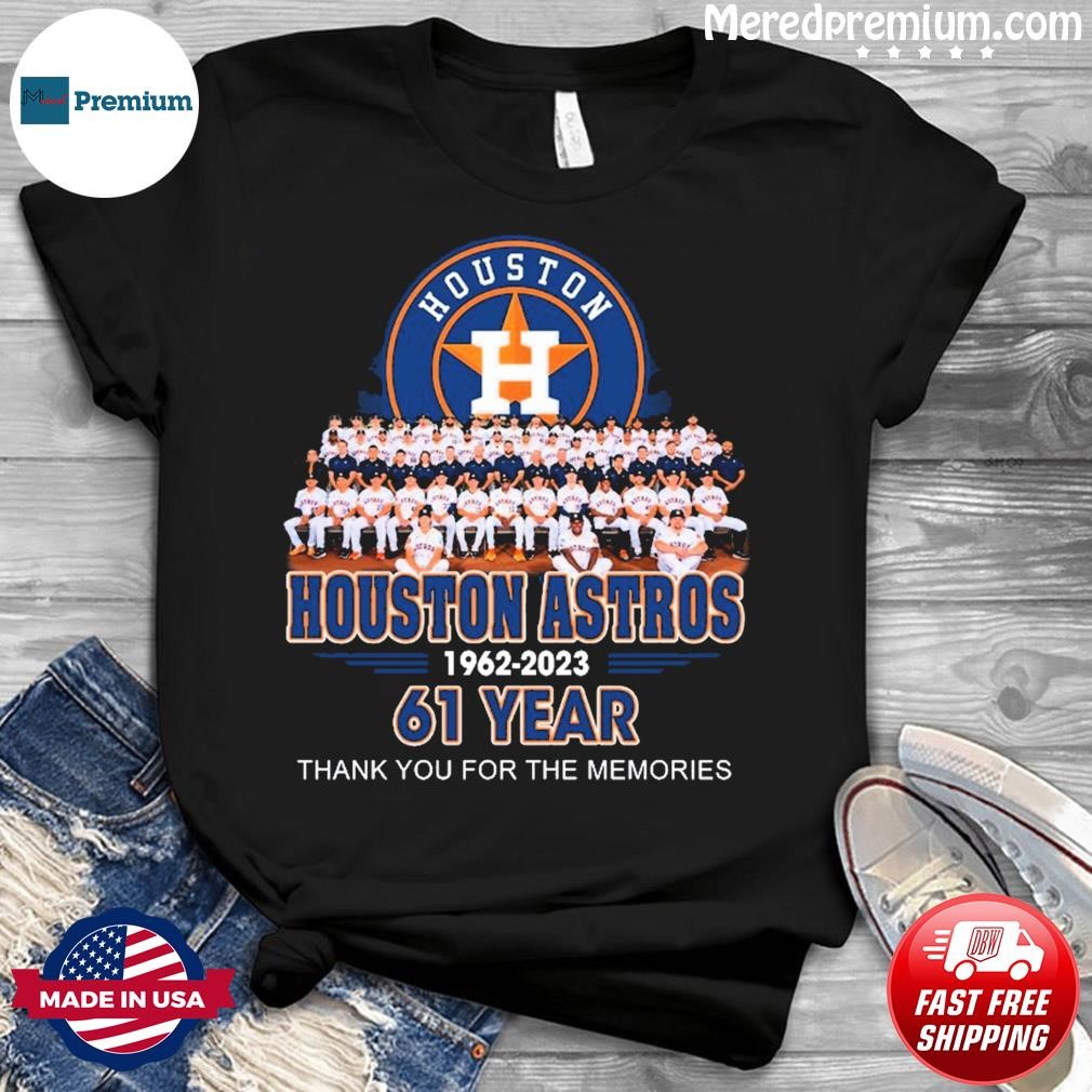 Houston Astros 1962 2023 61 Years Thank You For The Memories Signature T- shirt, hoodie, sweater, long sleeve and tank top