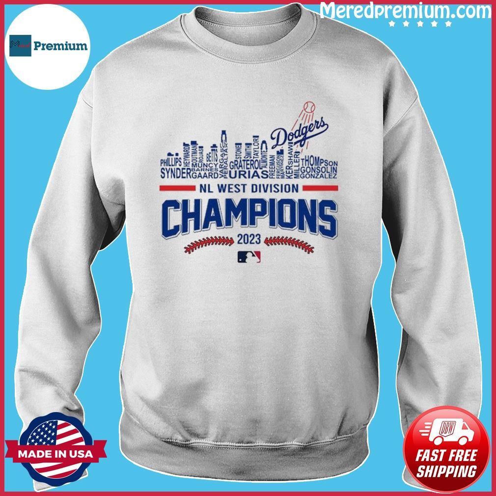 Los Angeles Dodgers 2023 NL Division Champions Skyline Shirt, hoodie,  sweater, long sleeve and tank top