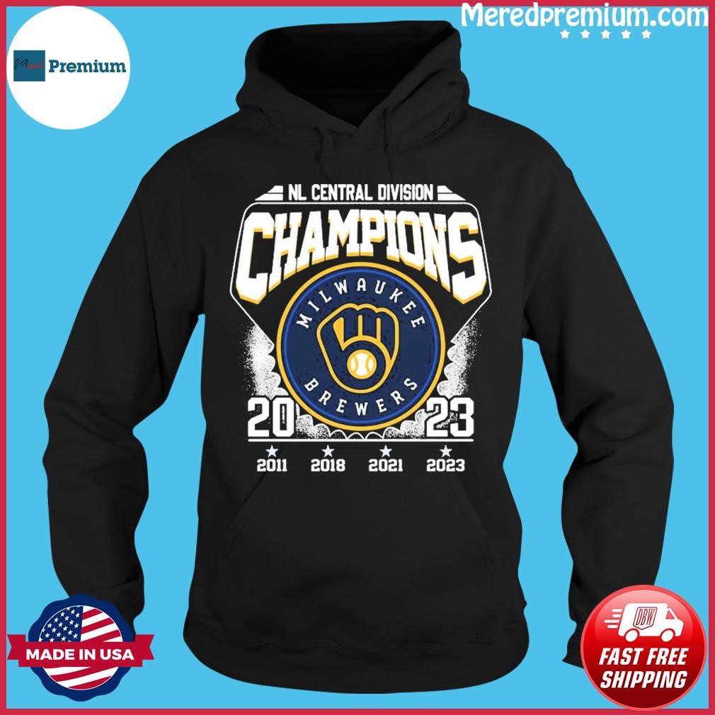 Men's Milwaukee Brewers Majestic 2018 NL Central Division Champions Locker  Room Defend T-Shirts, hoodie, sweater, long sleeve and tank top