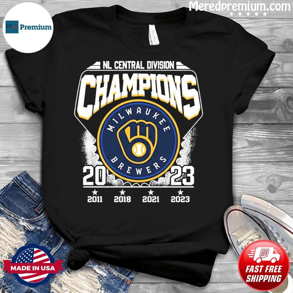 Nl Central Divison Champions Milwaukee Brewers 2011 2018 2021 2023 T-shirt  - Shibtee Clothing