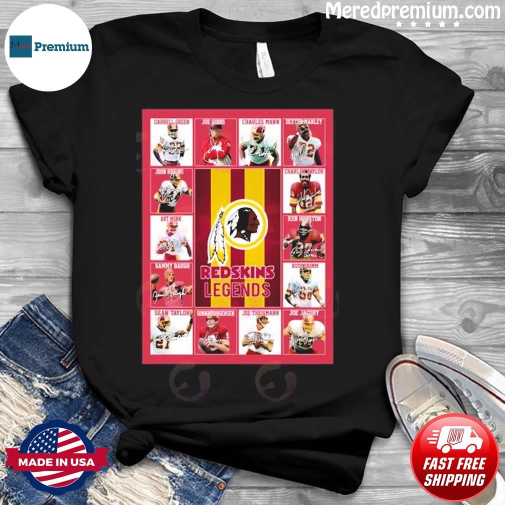 Nfl Washington Commanders Sport Team Redskins Legends Signatures T-shirt,Sweater,  Hoodie, And Long Sleeved, Ladies, Tank Top