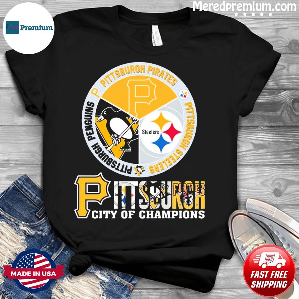 Logo Pittsburgh Steelers Penguins Pirates City Champions shirt, hoodie,  longsleeve, sweater