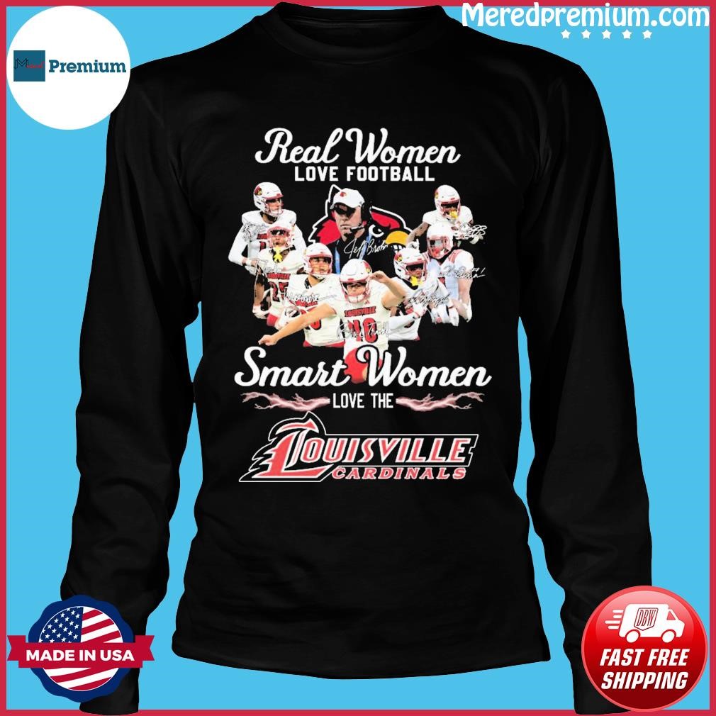 Real women love football smart women love the Louisville Cardinals diamonds  heart shirt, hoodie, sweater and v-neck t-shirt