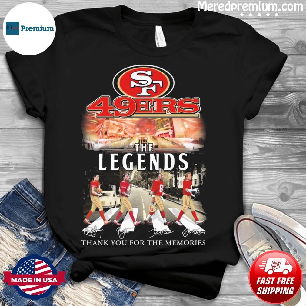 San Francisco 49Ers the legends abbey road signatures shirt, hoodie,  sweater, long sleeve and tank top