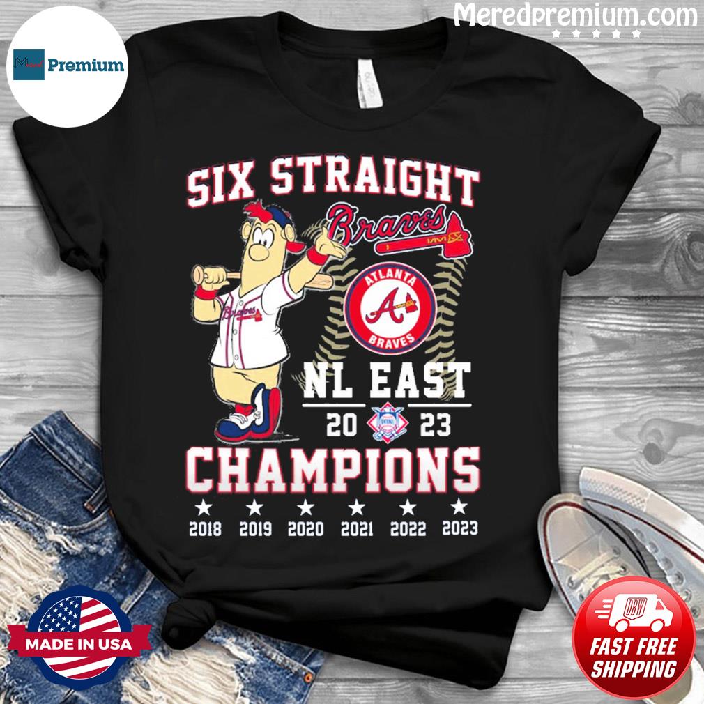 Blooper Six Straight Nl East Champions 2023 Atlanta Braves shirt