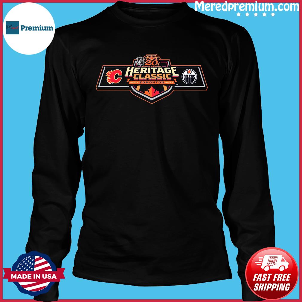 Premium edmonton Oilers 2023 20 anniversary NHL Heritage Classic Logo  shirt, hoodie, sweater, long sleeve and tank top
