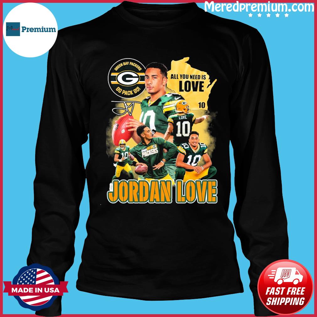 Premium Green Bay Packers Jordan Love Signature 2023 shirt, hoodie,  sweater, long sleeve and tank top