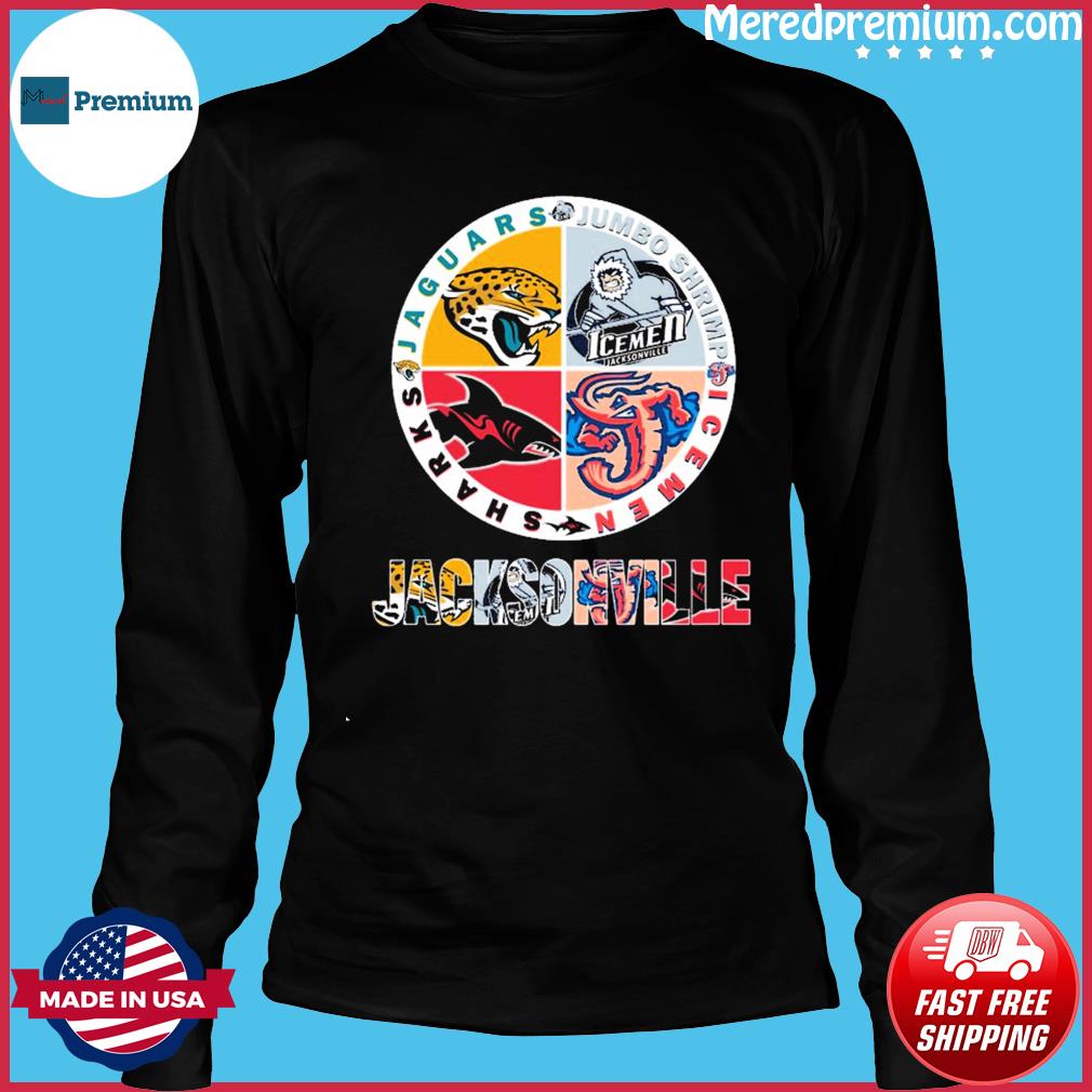 Jacksonville Circle Logo Sport Teams Jaguars Icemen Shark Jumbo T