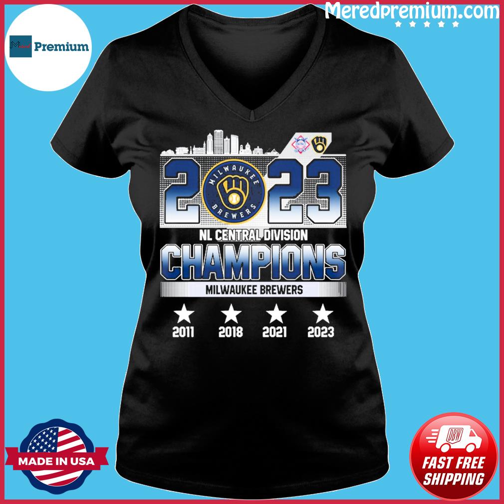 Milwaukee Brewers 2023 Nl Central Division Champions Skyline Shirt -  Peanutstee