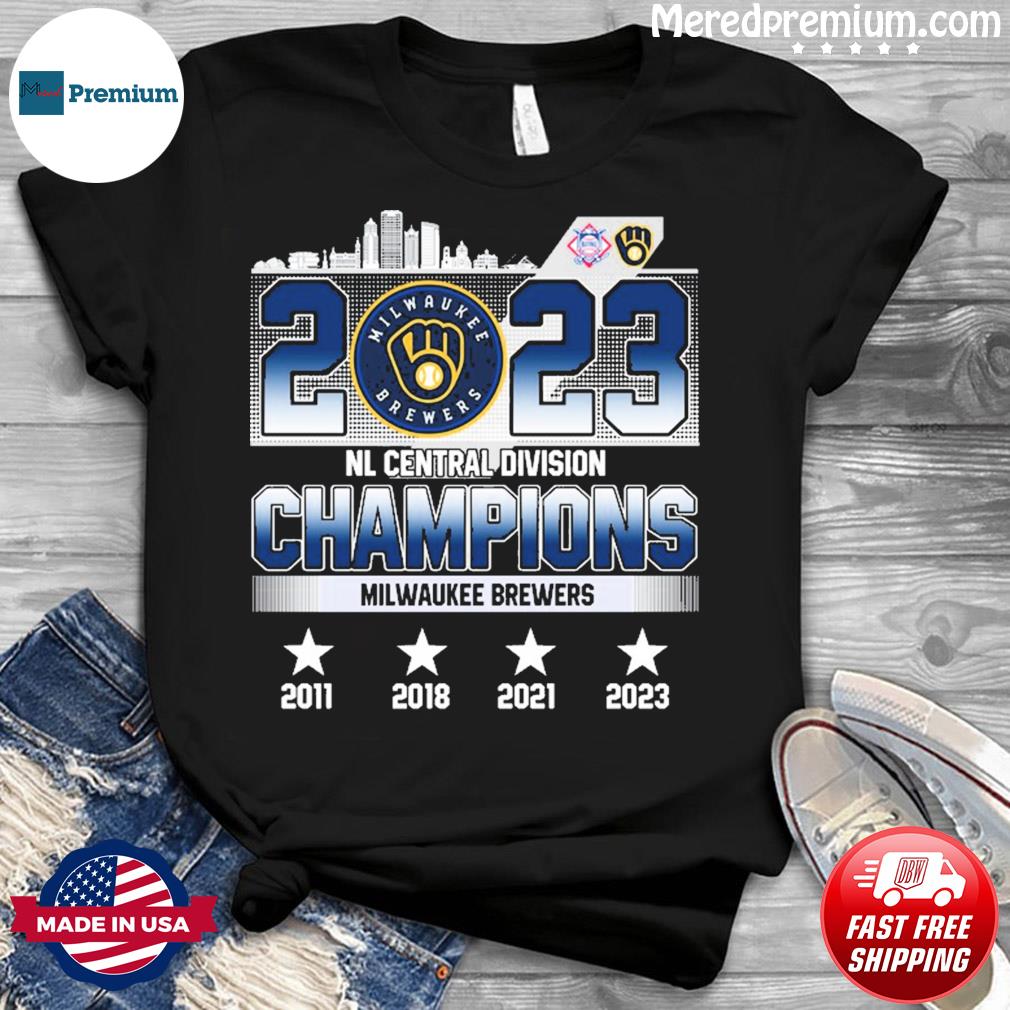 Milwaukee Brewers 2023 Nl Central Division Champions Skyline Shirt