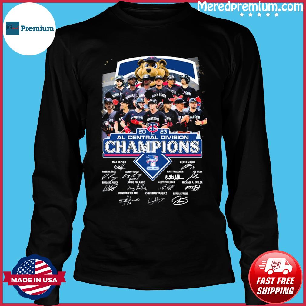 Minnesota Twins Baseball Team 2023 AL Central Division Champions Signatures  Shirt, hoodie, sweater, long sleeve and tank top