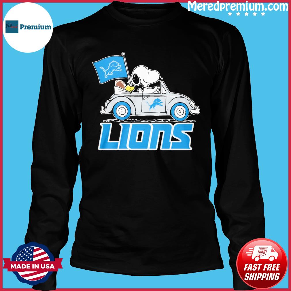 Detroit Lions Snoopy and Charlie Brown with Woodstock cartoon T-shirt,  hoodie, sweater, long sleeve and tank top