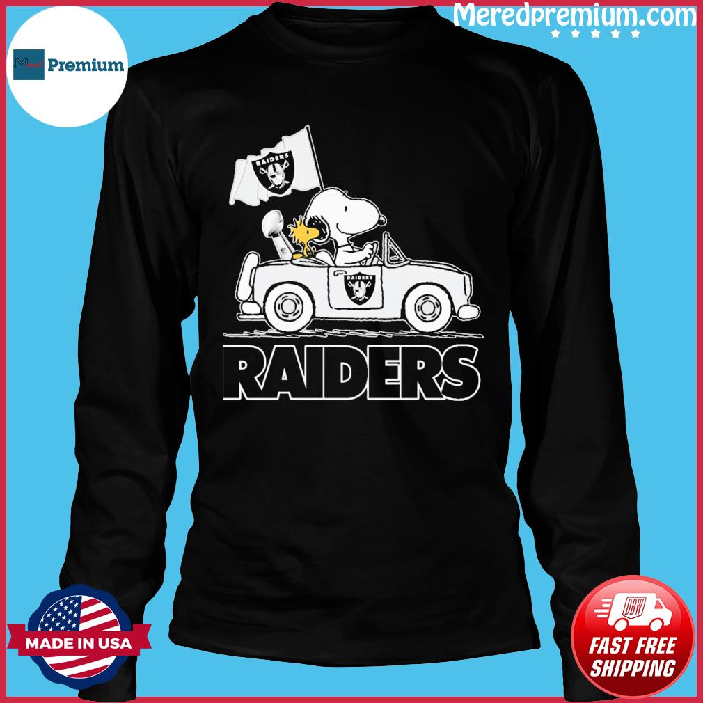 Peanuts Snoopy And Woodstock Las Vegas Raiders On Car Shirt - Limotees