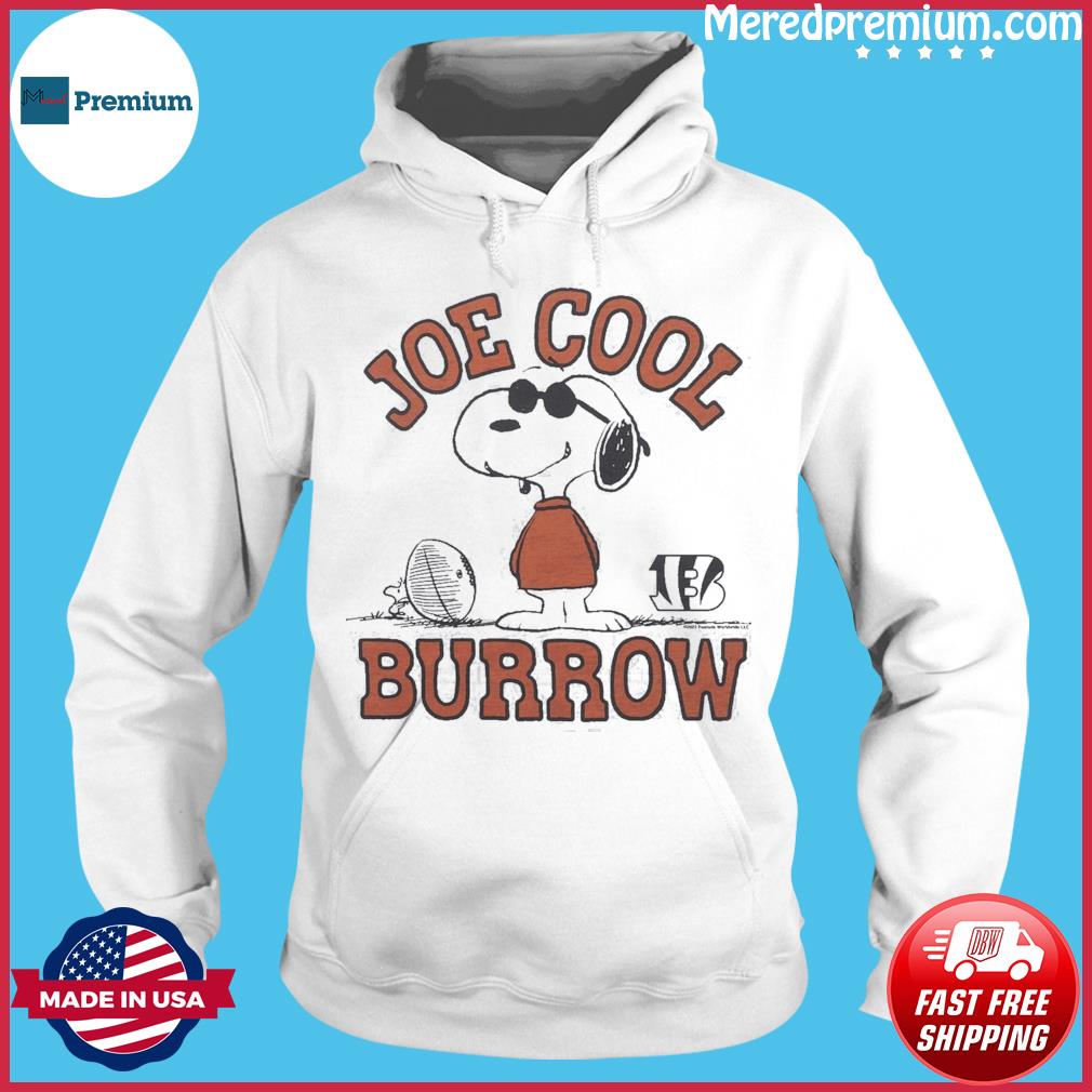 Official Peanuts X Bengals Joe Cool Burrow Snoopy Shirt, hoodie