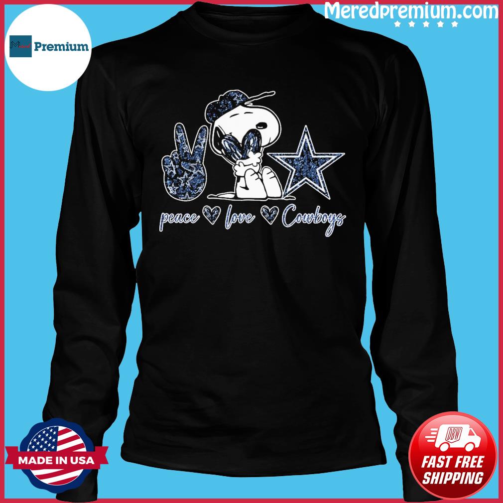 Dallas Cowboys Shirt, Peace Love Cowboys, Unisex