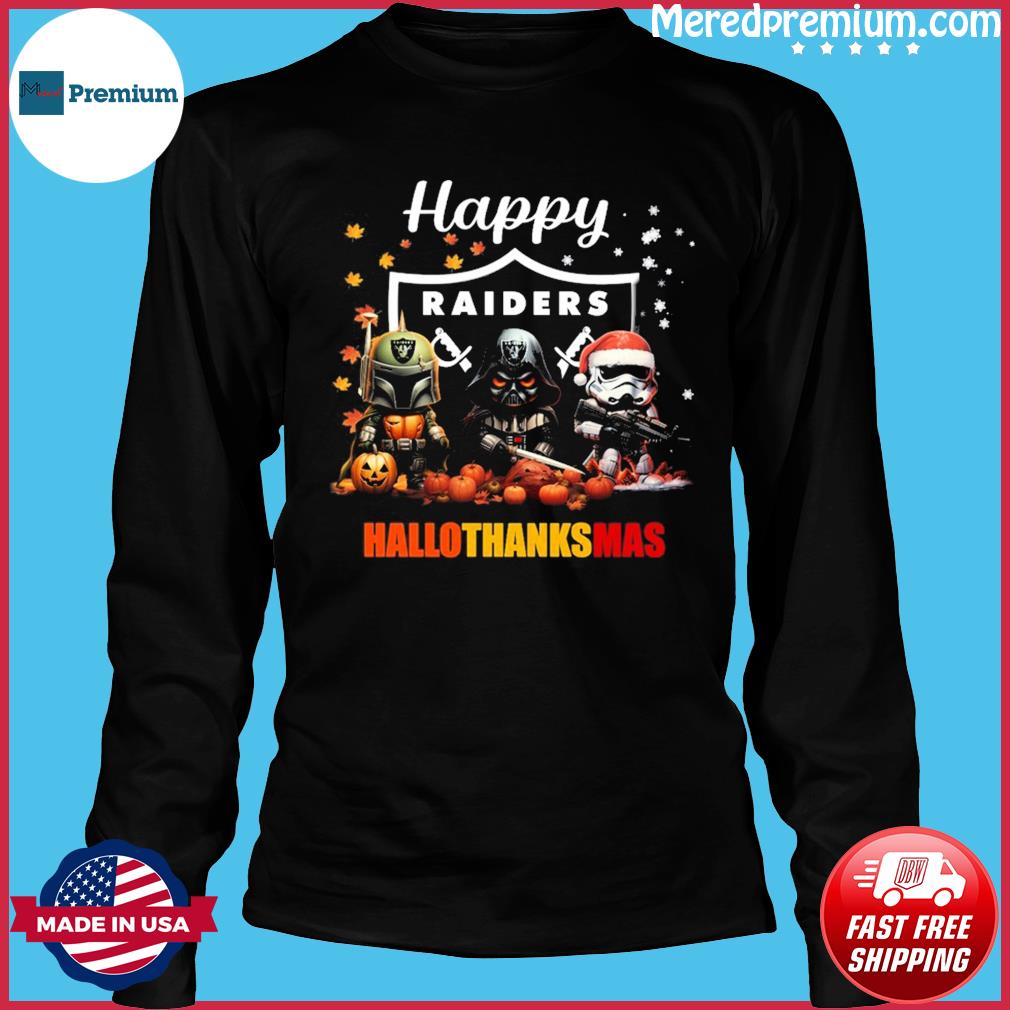 Star Wars Las Vegas Raiders Happy Hallothanksmas Shirt, hoodie, sweater,  long sleeve and tank top