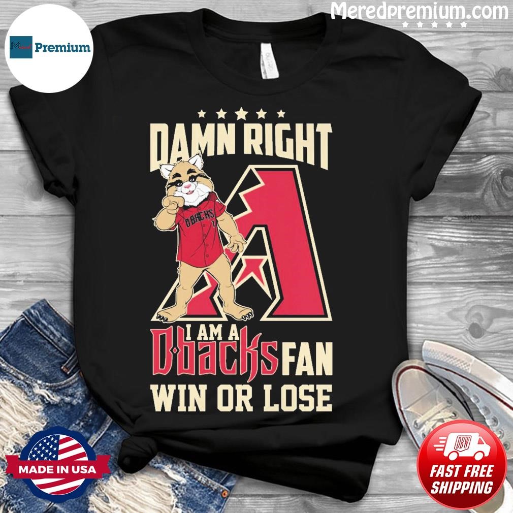 Damn Right I Am Arizona Cardinals Fan Win Or Lose Shirt - ShirtsOwl Office