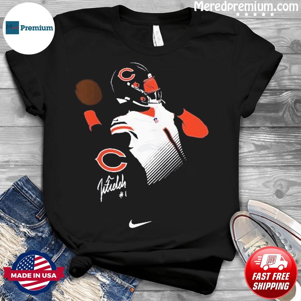 Justin Fields Shirt Him Justin Fields Chicago Bears Signature -  High-Quality Printed Brand