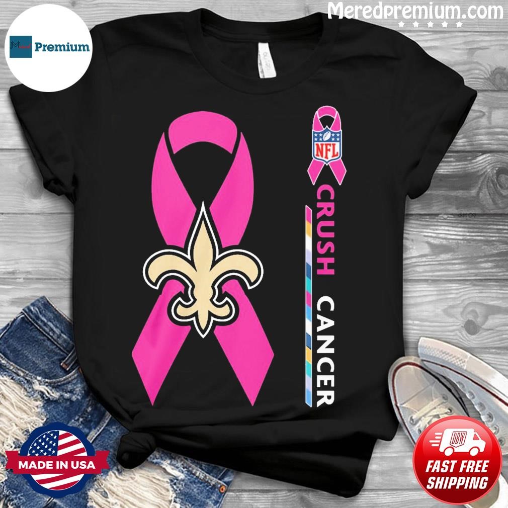 Original New Orleans Saints NFL Crush Cancer 2023 shirt, hoodie