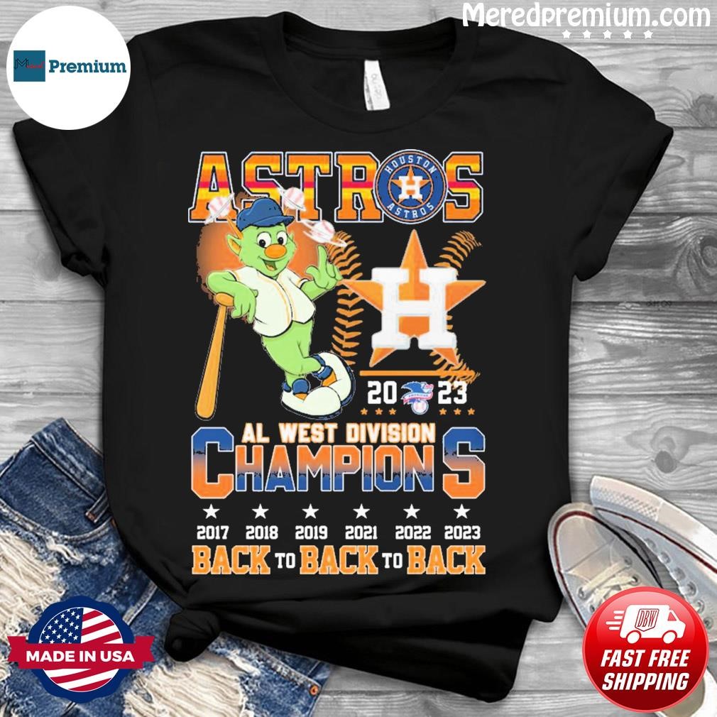 Official Houston astros 2023 al west Division champions T-shirt, hoodie,  tank top, sweater and long sleeve t-shirt