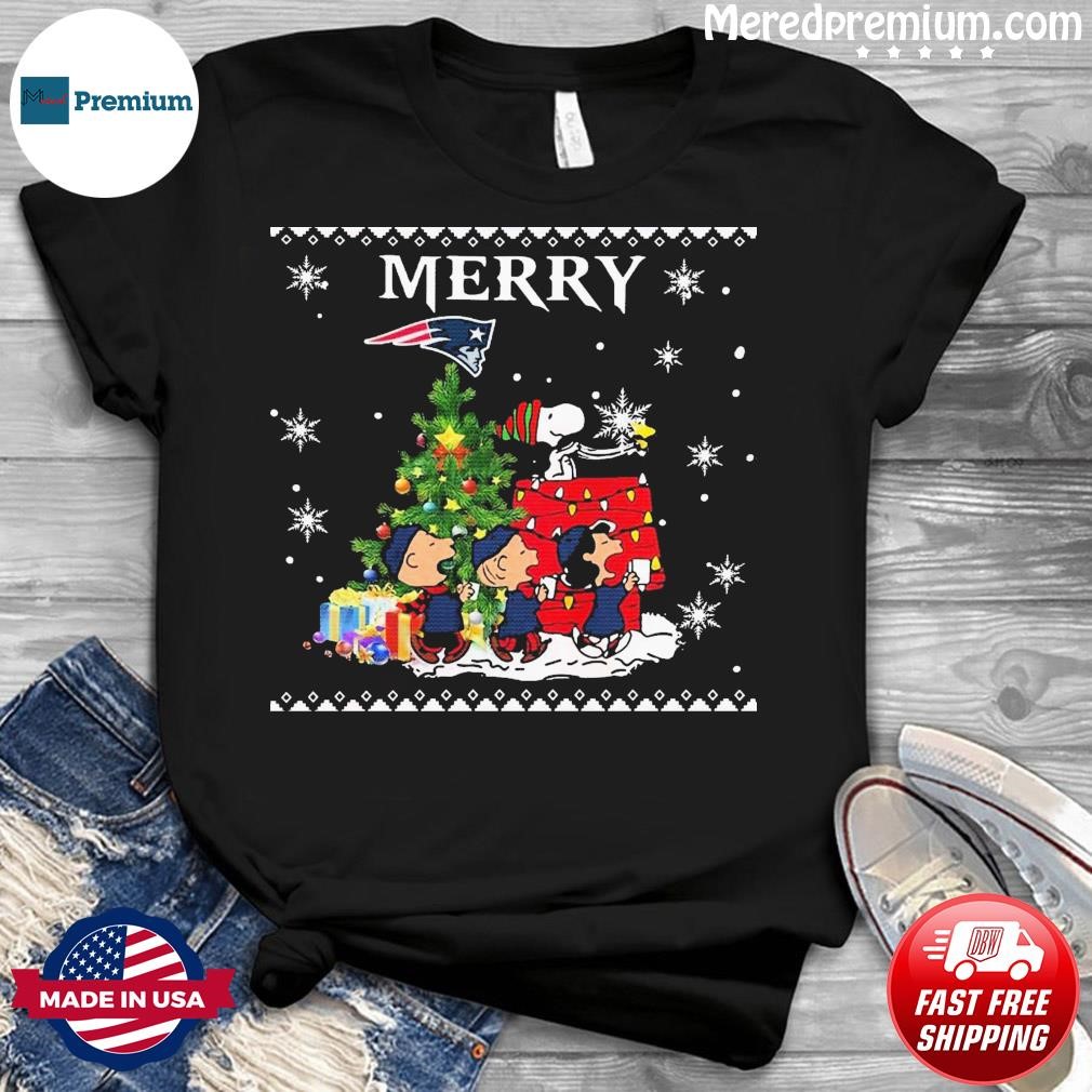 New England Patriots Santa Hat Logo Christmas Shirt - Peanutstee