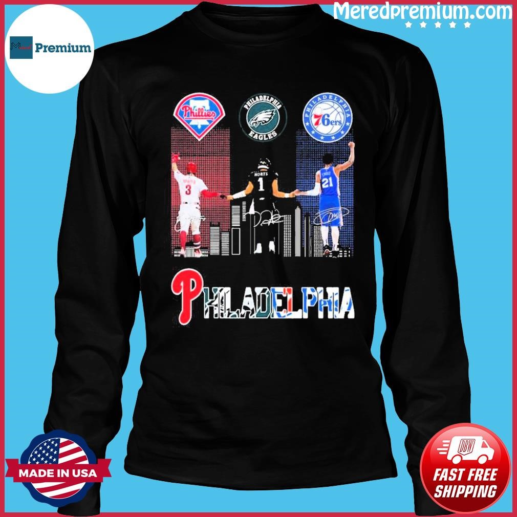 Philadelphia Eagles Philadelphia 76ers Philadelphia Phillies Philadelphia  Flyers Heart T-Shirt For Women - Personalized Gifts: Family, Sports,  Occasions, Trending