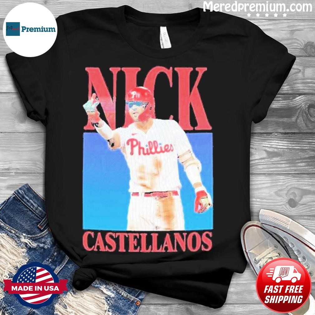 Nick Castellanos Phillies Name And Number Short Sleeve Player T Shirt